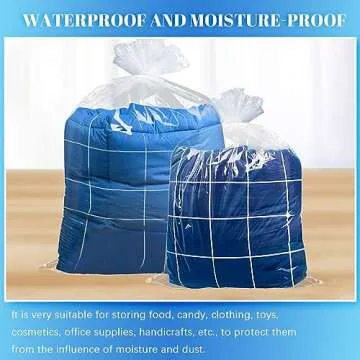 WFPLUS 100 Pack 18 x 24 inch 1 Mil Clear Plastic Flat Poly Bags Clothing Merchandise Bags for Food Bread Dough Clothes Packaging Storage Gift Bag Shipping T-Shirts Pants