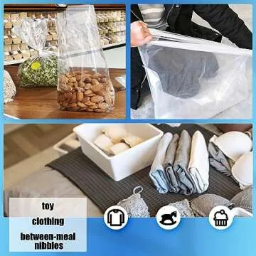 WFPLUS 100 Pack 18 x 24 inch 1 Mil Clear Plastic Flat Poly Bags Clothing Merchandise Bags for Food Bread Dough Clothes Packaging Storage Gift Bag Shipping T-Shirts Pants