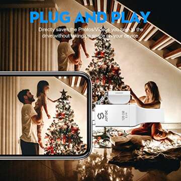 JSL JDTDC 128GB Apple MFi Certified 3-in-1 Photo Stick