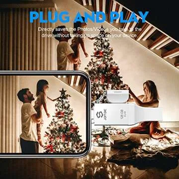 JSL JDTDC 128GB Apple MFi Certified 3-in-1 Photo Stick