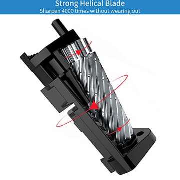 Colored Pencil Sharpeners, Electric Pencil Sharpener for Colored Pencils, Handheld Pencil Sharpener for Colored Pencils/No 2 Pencils φ6-10mm, 3 Sharpness Settings, AA Batteries Operated, Blue