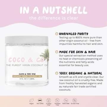 Ultra Pure Organic Virgin Coconut Oil for Beauty and Care