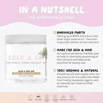 Ultra Pure Organic Virgin Coconut Oil for Beauty and Care