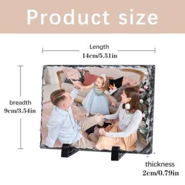 ORJ 14 PCS Sublimation Slate Blanks Custom Stone Slate Picture Frame Heat Transfer Rock Photo Plaque...