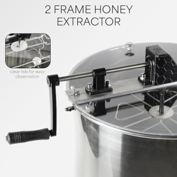 VIVO Honey Extractor - Stainless Steel Manual Spinner
