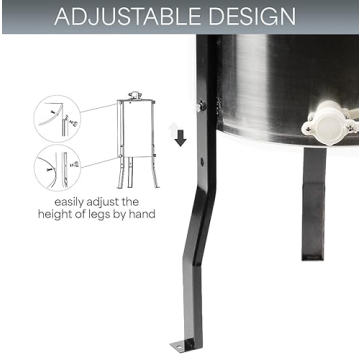 VIVO Honey Extractor - Stainless Steel Manual Spinner