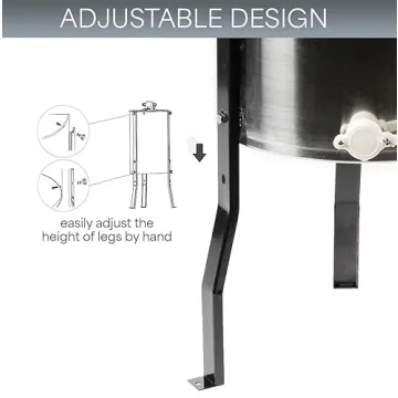 VIVO Honey Extractor - Stainless Steel Manual Spinner