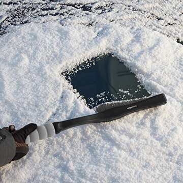 Amazon Basics Snow Brush & Ice Scraper for Quick Winter Cleanup