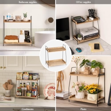 ANBOXIT 2 Tier Coffee Bar Organizer for Kitchen and Office