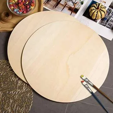 Unfinished Round Wood Circle Signs