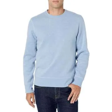 Amazon Essentials Men's Fleece Crewneck Sweatshirt in Light Blue Heather