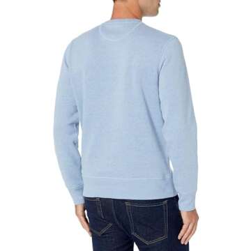 Amazon Essentials Men's Fleece Crewneck Sweatshirt in Light Blue Heather