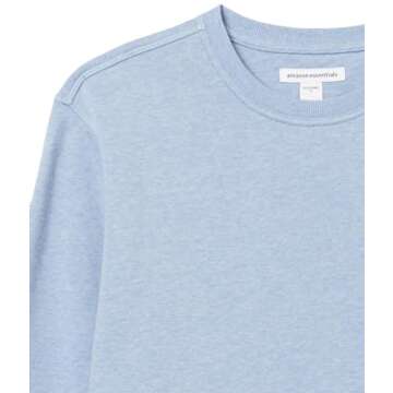 Amazon Essentials Men's Fleece Crewneck Sweatshirt in Light Blue Heather