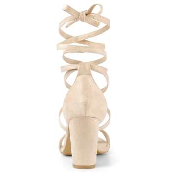Chic Allegra K Women's Strappy Lace Up Heels