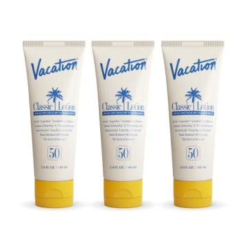 Vacation Classic Sunscreen Lotion SPF 50 3-Pack - Award-Winning Scent & Water-Resistant Protection