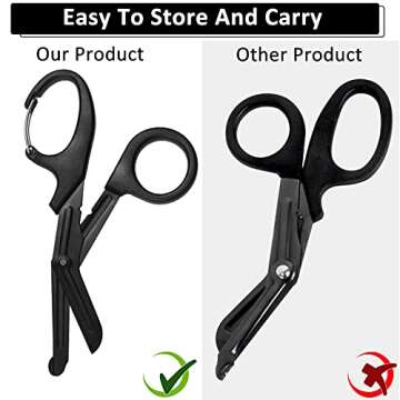 2 Pack Trauma Shears, 5.8 Inch Stainless Steel Medical Scissors, Bandage Scissors with Carabiner, Nursing Scissors Surgical Scissors for Nurses, Doctors, Nursing Students, EMT and EMS