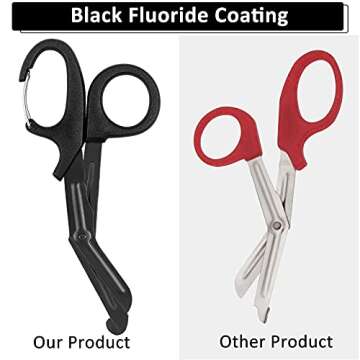 2 Pack Trauma Shears, 5.8 Inch Stainless Steel Medical Scissors, Bandage Scissors with Carabiner, Nursing Scissors Surgical Scissors for Nurses, Doctors, Nursing Students, EMT and EMS