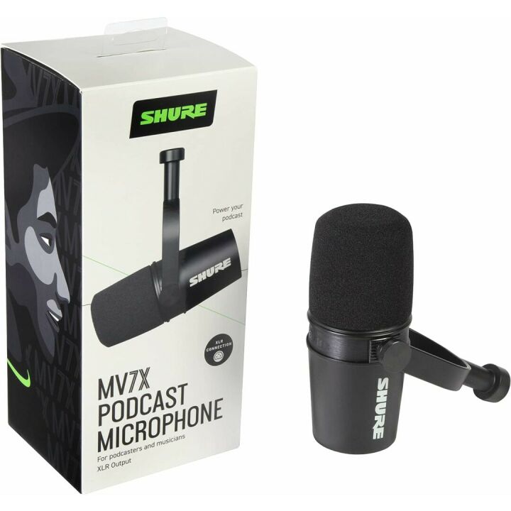 Shure MV7X XLR Dynamic Podcast Microphone