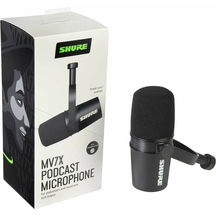 Shure MV7X XLR Dynamic Podcast Microphone