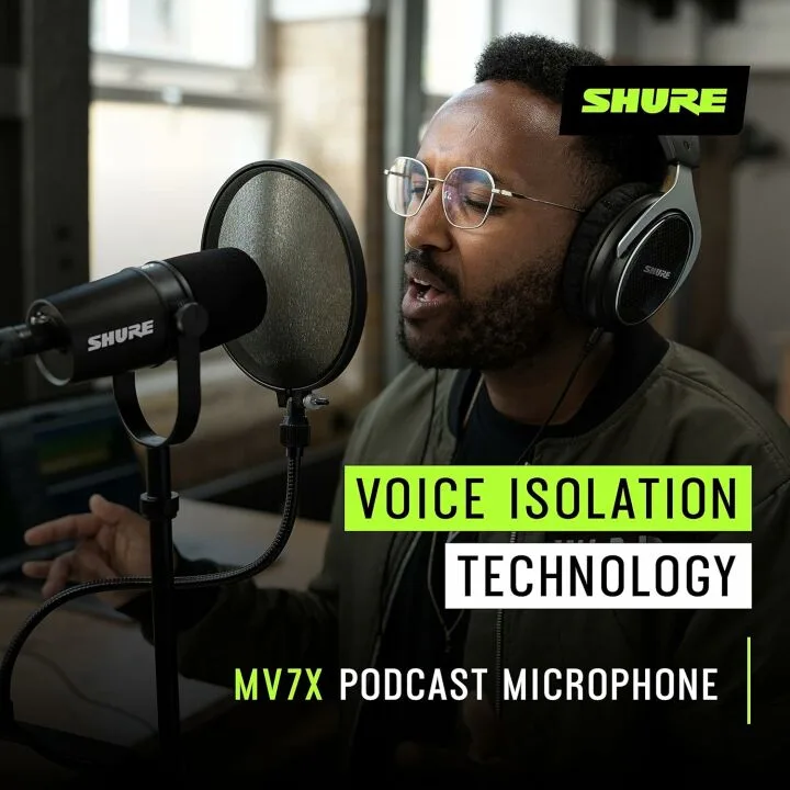 Shure MV7X XLR Dynamic Podcast Microphone