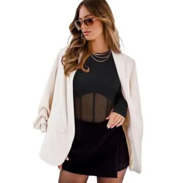 Trendy REORIA Women's Sheer Mesh Bodysuit for Night Out