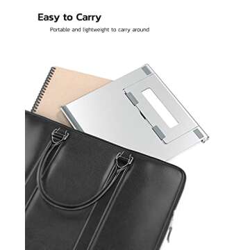 Nulaxy Portable Adjustable Laptop Stand for Comfort