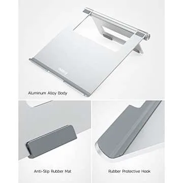 Nulaxy Portable Adjustable Laptop Stand for Comfort