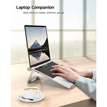 Nulaxy Portable Adjustable Laptop Stand for Comfort