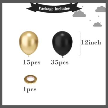 Elegant Black & Gold Balloons for Every Celebration