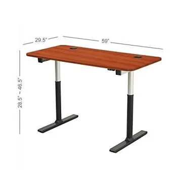 ApexDesk Vortex Series 60" Electric Height Adjustable Standing Memory Controller Desk, Cherry