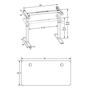 ApexDesk Vortex Series 60" Electric Height Adjustable Standing Memory Controller Desk, Cherry