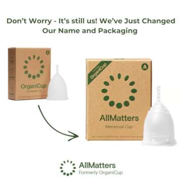 OrganiCup Menstrual Cup by AllMatters - Size A - Superior to Pads & Tampons - Voted Best Menstrual Cup by Reviewed - Made in Germany - Soft and Flexible