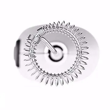 Handheld Electric Milk Frother with Stainless Steel Whisk - Portable Foam Maker