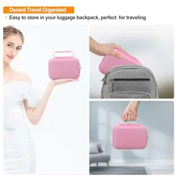 Elonbo 4K Digital Camera Carrying Case for Femivo/VETEK/IWEUKJLO/VJIANGER/WIKICO/Saneen/OIEXI 4K 48MP Vlogging Camera, Travel Compact Camera Storage Cover Organizer Holder, Pink