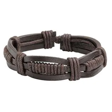 Eigso 10Pcs Braided Leather Bracelets Set for Everyone