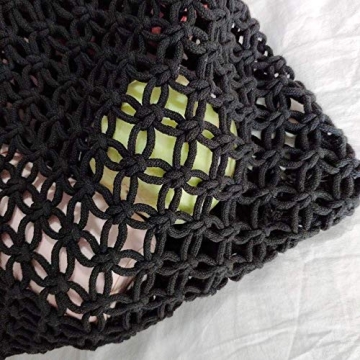 Hixixi Stylish Cotton Rope Beach Handbag for Women