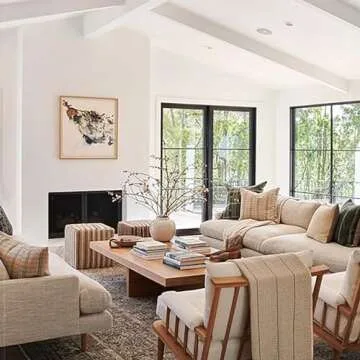 Rectangle Solid Wood Coffee Table - Modern Scandinavian Style