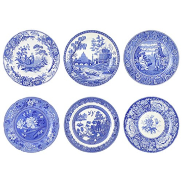 Spode Blue Room Collection Plates | Set of 6 | Dinner, Salad, Pasta, and Appetizer Plate | 10.5-Inch...