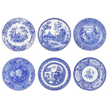 Spode Blue Room Collection Plates | Set of 6 | Dinner, Salad, Pasta, and Appetizer Plate | 10.5-Inch...