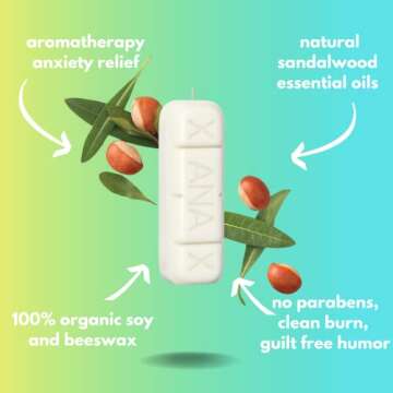 Xanax Candle with Gift Box - XANDLE - Cool Candles - White Elephant gifts for Adults Funny Candles -...