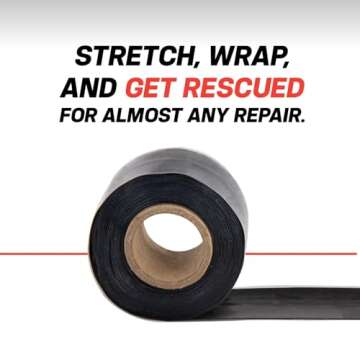 Rescue Tape: Self-Fusing Silicone for Plumbing and Hose Repairs - Waterproof and Versatile 1" x 12' ...