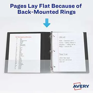 Avery Durable Clear View 3 Ring Binders, 3 Inch EZD Rings, 1 White Binder (09701)