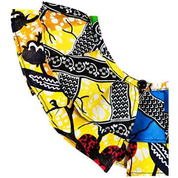 SHENBOLEN Women African Print Shawl Ankara Scarf - Handmade in Ghana