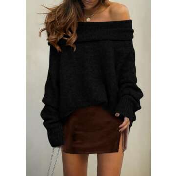 Chic PRETTYGARDEN Women’s Off-Shoulder Sweater for All Seasons