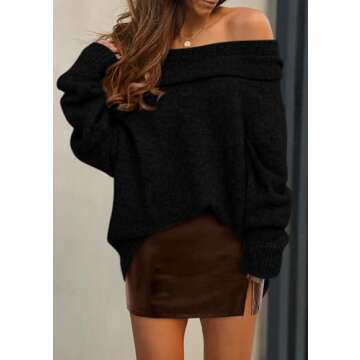 Chic PRETTYGARDEN Women’s Off-Shoulder Sweater for All Seasons