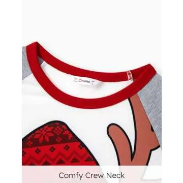 PATPAT Family Christmas Pajamas Matching Sets Holiday Christmas Pjs Jammies Sleepwear for Men,Grey Elk,Medium