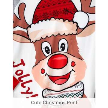 PATPAT Family Christmas Pajamas Matching Sets Holiday Christmas Pjs Jammies Sleepwear for Men,Grey Elk,Medium