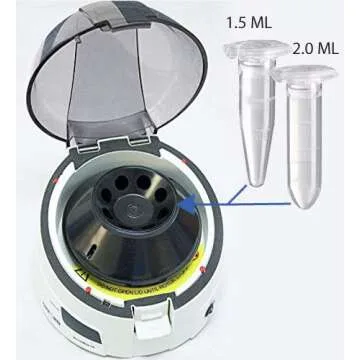 Oxford BenchMate C8-M Microcentrifuge - Small Size (10in X 10in X 8in), Magnetic Rotor, 8 Slot X 1.5/2.0 mL Tube Capacity, 6000rpm / 2000xG Speed