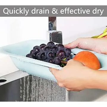 Domonic Home Over the Sink Colander - Adjustable & Durable