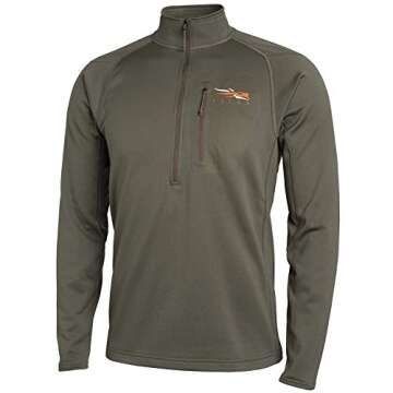 SITKA Gear Men's Core Midweight Zip-T Long Sleeve Hunting Shirt, Pyrite, X-Large